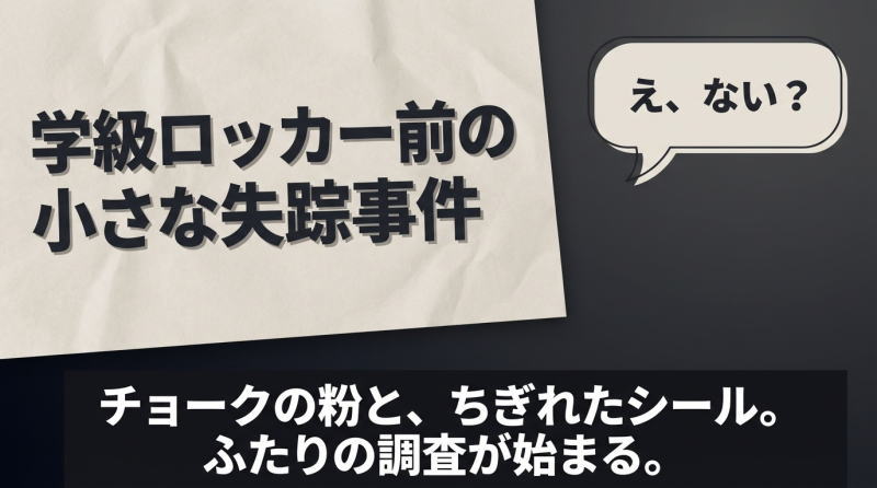 1章 学級ロッカー前の小さな失踪事件